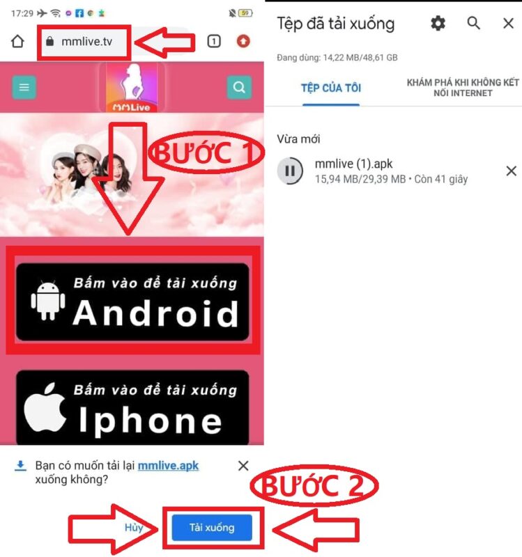 Cách cài đặt MMlive cho Android 1 Cài đặt MMlive cho Android