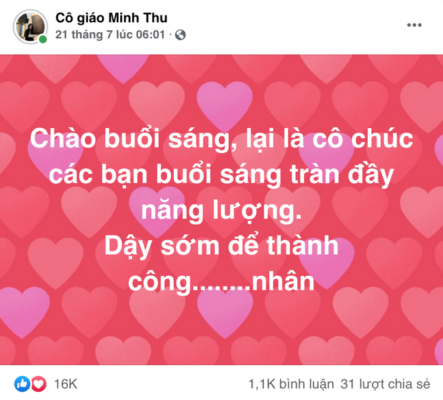 Cô giáo Minh Thu: 5 lý do cực kỳ thuyết phục về sự nổi tiếng 11 Lời chúc của cô giáo Minh Thu