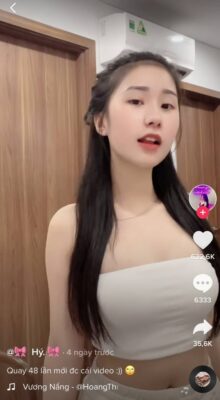 Tiểu Hý vợ của Quốc dân tưng bừng với vòng một 1 nguyen-thuy-tien-lo-clip-nhay-tiktok-tieu-tam