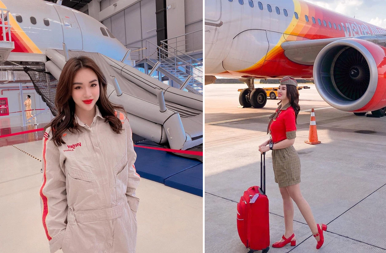 gái xinh livestream từ bỏ tiếp viên hàng không
