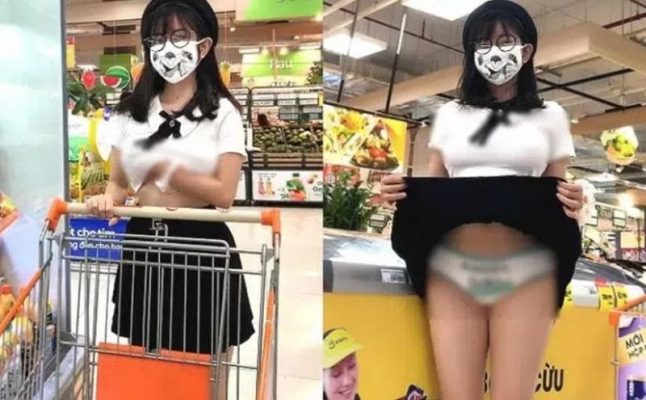 MMlive Tiny asa cô nàng girl Việt khoe body táo bạo 2 Người đẹp khoe vòng 3 trong siêu thị