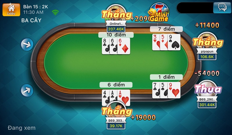Tìm hiểu bài 3 cây MMlive và Hướng dẫn cách chơi game bài 3 cây cơ bản 2 3 Cây MMlive