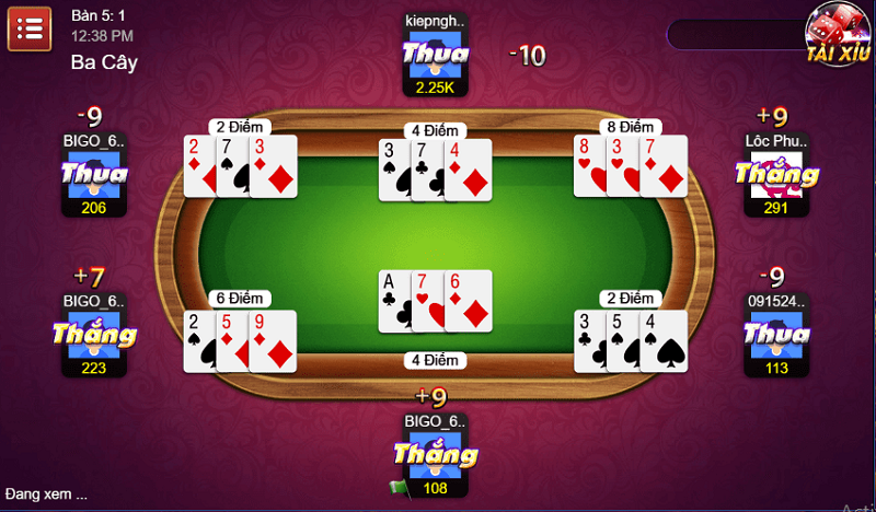 Tìm hiểu bài 3 cây MMlive và Hướng dẫn cách chơi game bài 3 cây cơ bản 3 3 Cây MMlive