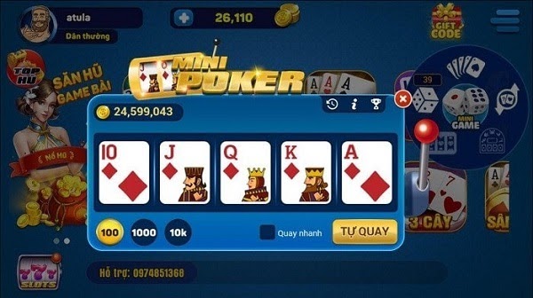Mini poker là gì? Cách chơi và lưu ý khi chơi game mini poker 1 Cách chơi game mini poker