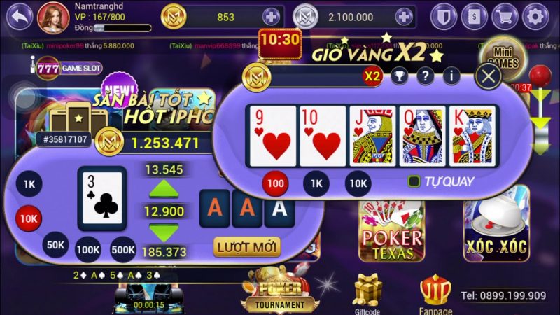 Mini poker là gì? Cách chơi và lưu ý khi chơi game mini poker 2 Một số nút chọn