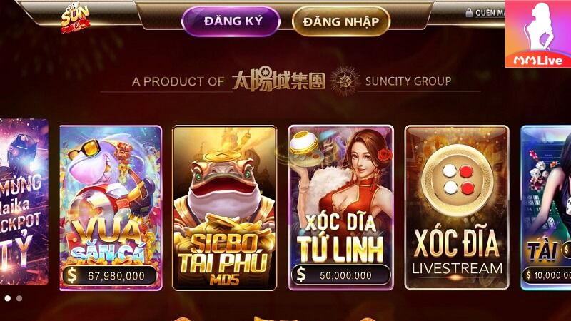 MMlive - Địa Chỉ Chơi Game Đổi Thưởng Số 1 Việt Nam 2 Kho game Sunwin