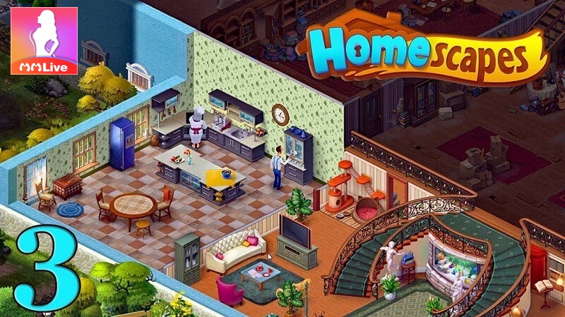 Game Homescapes - Trò chơi mô phỏng thiết kế nội thất 3D siêu thực 1 game Homescapes