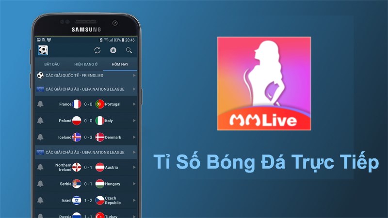Cập nhật tỷ số bóng đá trên MMlive có nhanh và chính xác nhất 2 Tỷ số bóng đá trên MMlive
