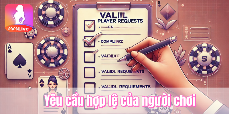 Chính sách hoàn tiền 3 Yêu cầu hợp lệ của người chơi MMlive